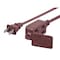 Monoprice SPT Extension Cord, 16 AWG, Indoor, 16/2, 3 Outlets, 1-15R, Brown, 1-15P, 6 ft 13821 - alternate 7